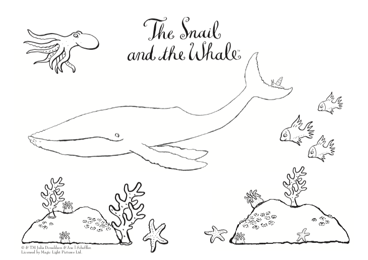 The Snail and the Whale Colouring - Tall Stories