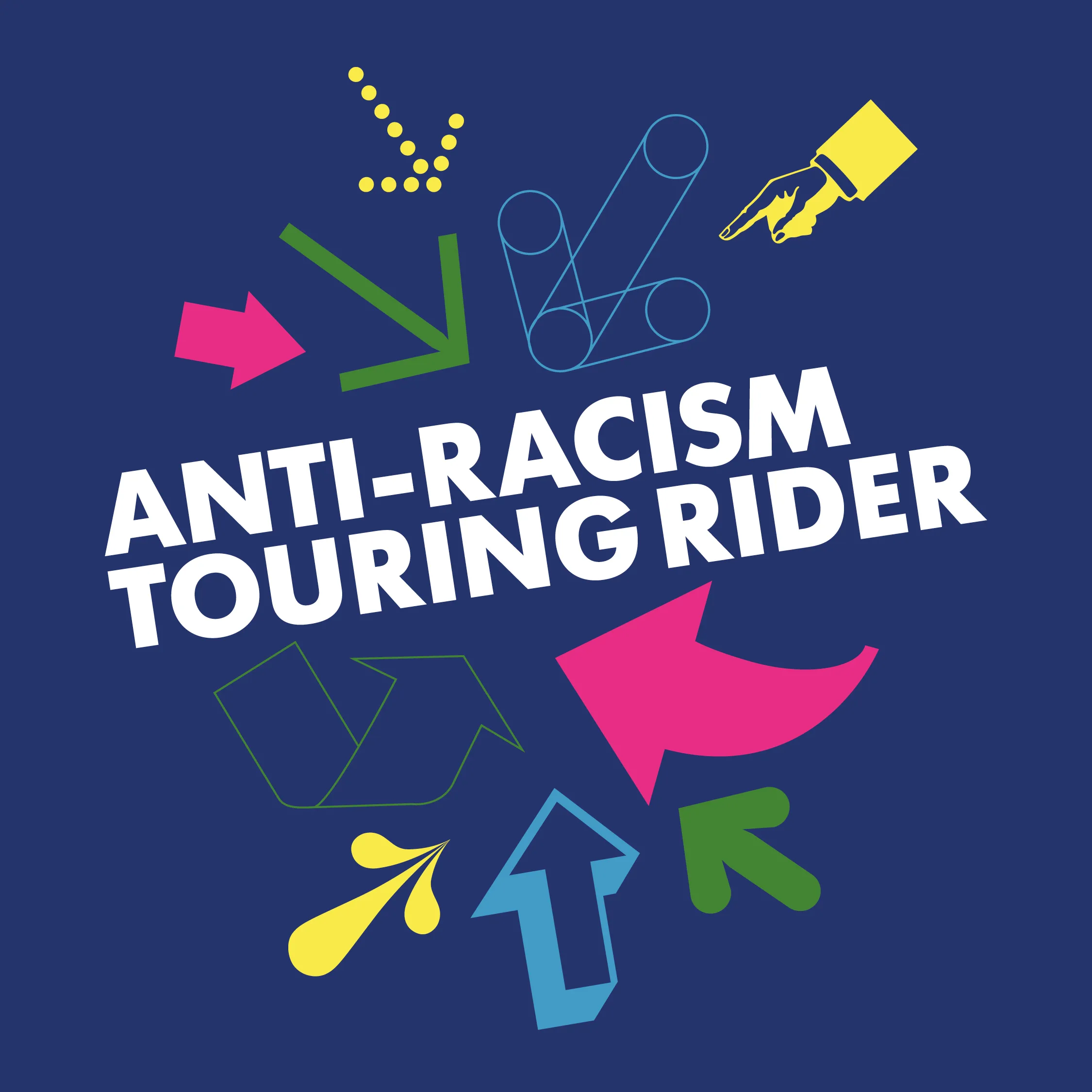 The anti-racism rider logo